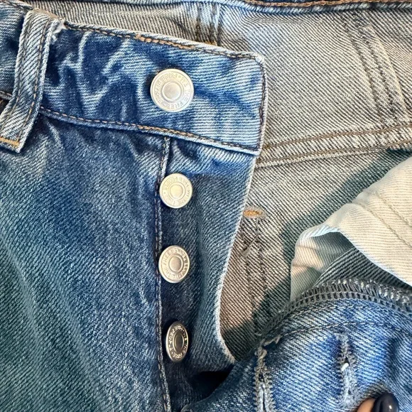 Free People Blue and Red Star Flare Jeans - Picture 4 of 10